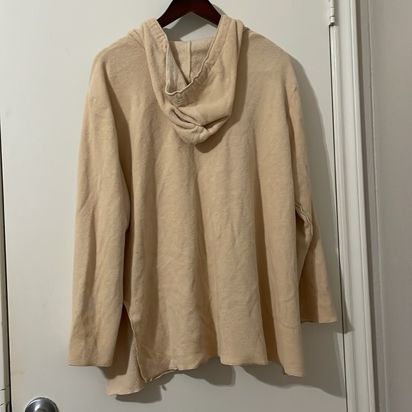 J. Jill Cream Relaxed Terry Cloth Hoodie Size XL - Picture 2 of 8